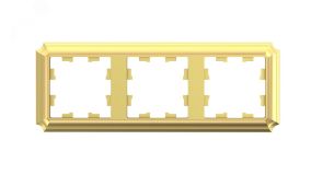 ATLASDESIGN ANTIQUE 3-постовая рамка, универсальная, ЗОЛОТО ATN101603 Systeme Electric