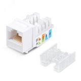 Модуль Keystone Jack RJ-45(8P8C) UTP неэкранированный CAT 5e тип 90град белый 02-0064 REXANT