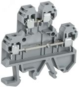 Клемма винтовая КВИ-4-2L двухуровневая 4мм2 серая YZN30-004D-K03 IEK