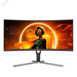 Монитор 34'' VA, 3440x1440, 300 КМ/м2, 1000:1, 1мс, HDMIх2, DPх2, USB-Hub, Speakers, изогнутый CU34G3S AOC