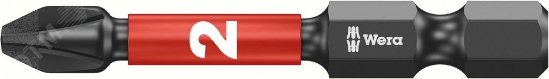 Бита ударная 851/4 IMP DC Impaktor PH алмазное покрытие хвостовик 1/4 E 6.3 PH 2 x 50 мм WE-057656 Wera