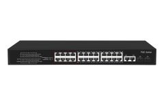 Коммутатор неуправляемый 24 порта RJ45/SFP 10 100 1000 Мб/с PoE 300Вт ЭКО50996 Gigalink