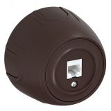 Розетка компьютерная 1xRJ45 кат.5e  Rotondo, цвет коричневый 7700888 OneKeyElectro