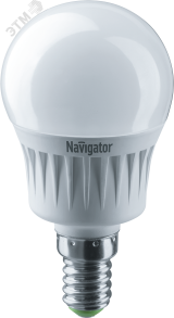 Лампа светодиодная LED 7вт E14 белый шар 18943 Navigator Group