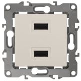 Устройство зарядное USB, 5В-2100мА, Эра12, слоновая кость, 12-4110-02 Б0027492 ЭРА