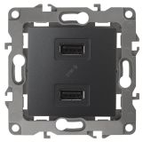 Устройство зарядное USB, 5В-2100мА, Эра12, антрацит, 12-4110-05 Б0027495 ЭРА