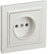BRITE Розетка 1 пост без заземления без защитных шторок 10А в сборе РСР10-1-0-БрЖ жемчуг IEK BR-R10-10-K36-F IEK