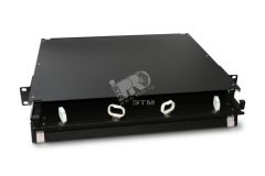 Патч-панель 19 универсальная пустой корпус 1U 1 выдвижной лоток drawer 1U 3 слота 47739 Hyperline
