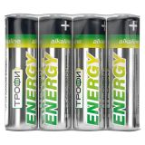 Батарейка Трофи LR6-4S ENERGY Alkaline (60/720/21600) Б0017042 ЭРА