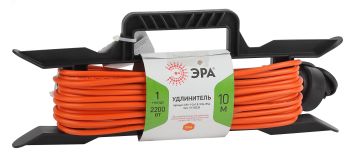 Удлинитель силовой на рамке без заземления 1 розетка 10м ПВС 2х1мм2 UFx-1-2x1.0-10m ЭРА Б0043039 ЭРА