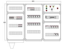 Щит управления электрообогревом DEVIBOX HR 18x2800 D850 (в комплекте с терморегулятором) DBR022 DEVIbox
