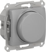 GLOSSA СВЕТОРЕГУЛЯТОР (диммер) повор-нажим, LED, RC, 400Вт, мех.,  АЛЮМИНИЙ GSL000323 Systeme Electric