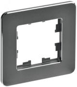 BRITE Рамка 1 пост РУ-1-1-Бр металл титан RE IEK BR-M12-M-01-K48 IEK