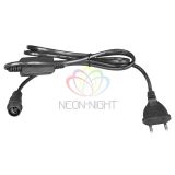 Комплект подключения уличных для гирлянд 230В / 4А, провод черный, IP65 303-500 Neon-Night