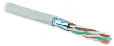 Кабель витая пара. экранированная U/FTP. категория 6a (10GBE). 4 пары (23 AWG). одножильный (solid). каждая пара в экране. без общего экрана. для исп. в неэкран.системах. PVC. серый (500 м) 236304 Hyperline