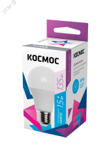 Лампа светодиодная LED 15Вт 220В Е27 D60х108 6500К холодный A60 LkecLED15wA60E2765 Космос