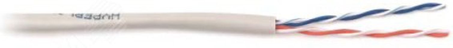 Кабель витая пара UUTP2-C5-P24-IN-PVC-GY-500 (500 м) неэкран U/UTP 444247 Hyperline