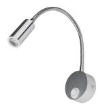 ULT-F21-3W/4000K IP20 SILVER Светильник светодиодный настенный гибкий для интерьерного освещения. 85-265В. Белый свет (4000К). Серебряный. TM UL-00004177 Uniel