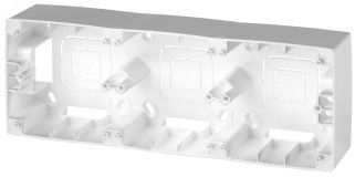 Коробка накладного монтажа 3 поста, Эра12, алюминий (5/50/400) 12-6103-03 Б0043182 ЭРА