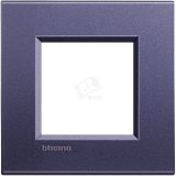 LivingLight Рамка прямоугольная 1 пост Синий шелк LNA4802CB BTicino
