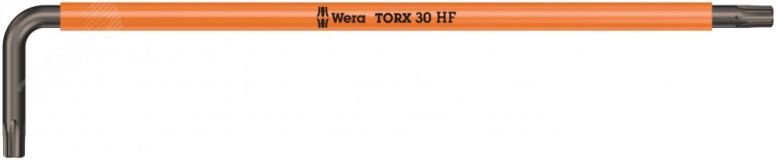 Ключ Г-образный 967 SXL HF TORX Multicolour с функцией фиксации крепежа удлиненный TX 30 x 195 мм WE-024478 Wera
