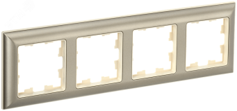 BRITE Рамка 4 поста РУ-4-Бр бежевый/шампань IEK BR-M42-12-3-K10 IEK