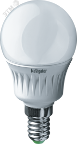 Лампа светодиодная LED 5вт E14 белая шар 18858 Navigator Group