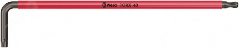 Ключ Г-образный 967 SPKXL TORX Multicolour удлиненный с шаром TX 40 x 224 мм WE-024489 Wera