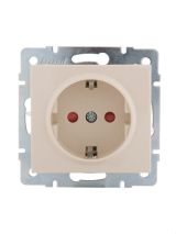 Розетка RAIN с защитой от детей керамика крем механизм 703-0388-124 Lezard