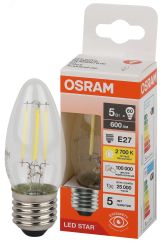 Лампа светодиодная филаментная LED Star Свеча 5Вт (замена 60Вт), 600Лм, 4000К, цоколь E27 OSRAM 4058075684874 LEDVANCE