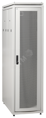 Шкаф сетевой 19дюйм LINEA N 28U 600х1000 мм с L-профилями перфные двери серый LN35-28U61-PP-L ITK