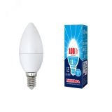 Лампа светодиодная LED-C37-11W/NW/E14/FR/NR Форма свеча, матовая. Серия Norma. Белый свет (4000K). Картон. ТМ Volpe UL-00003811 Uniel