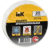 Изолента ПВХ белая 19мм 20м UIZ-20-10-K01 IEK