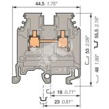 Клемма винтовая 2.5 мм.кв оранжевая MA2.5/5 1SNA105075R2000 TE Connectivity (Entrelec,Tyco)
