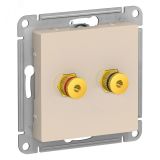 Аудиорозетка ATLASDESIGN двухместная бежевый ATN000287 Systeme Electric