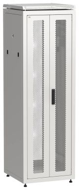 Шкаф напольный сетевой 19' LINEA N 38U 600х600мм передняя распашная перфорированная дверь задняя перфорированная серый LN35-38U66-2PP ITK