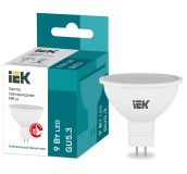 Лампа светодиодная MR16 софит 9Вт 230В 4000К GU5.3 IEK LLE-MR16-9-230-40-GU5  IEK