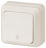 Переключатель Intro Quadro 2-103-02 одноклавишный 10А-250В, IP20, ОУ, Quadro, слоновая кость Б0053751 ЭРА