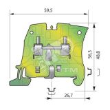 Клемма винтовая 10мм.кв. Земля ZS10 1SNK508150R0000 TE Connectivity (Entrelec,Tyco)