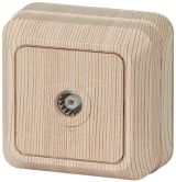 Розетка TV одиночная, ОУ, Quadro, сосна, 2-301-11 Б0027660 ЭРА