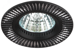 Светильник встраиваемый KL32 AL/BK/1 алюминиевый MR16 12V 50W черный/серебро (50/2400) Б0049563 ЭРА
