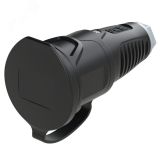 Розетка каб 16A/250V/2P+E/IP54 с черным крышкой и корпусом, маркер серый 00-00027028 PCE