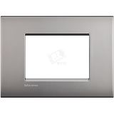 LivingLight Рамка AIR 3 поста Матовый никель LNC4803NK BTicino
