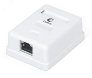 Розетка компьютерная RJ-45(8P8C), категория 6, экранированная, одинарная, внешняя, Dual IDC 7988c Cabeus