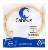 Патч-корд U/UTP, категория 6, 2xRJ45/8p8c, неэкранированный, желтый, PVC, 1.5м 8706c Cabeus