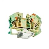 Клемма заземления , зажим push-in, 2 точки подключения, 16 кв.мм VPR-16-PE-YG DKC
