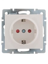 Розетка RAIN с защитой от детей керамика белая механизм 703-0288-124 Lezard