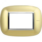 Ax. Рамка 3М Овал. Матовое золото HB4803OSN Legrand