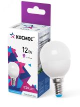 Лампа светодиодная LED 12Вт Шар 220В Е14 D45х90 6500К холодный 1070 лм LkeLED12wGL45E1465 Космос
