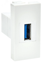 PRIMER РКЮ-10-00-П Розетка USB A 3.0 (1 модуль) белая IEK PR-KK40D-RU-0-1-A3-K01 IEK